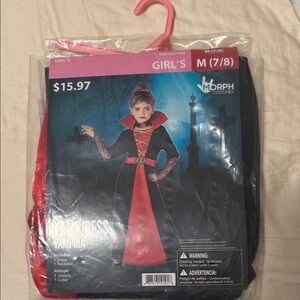 Vampire Girl's Costume - dress and necklace